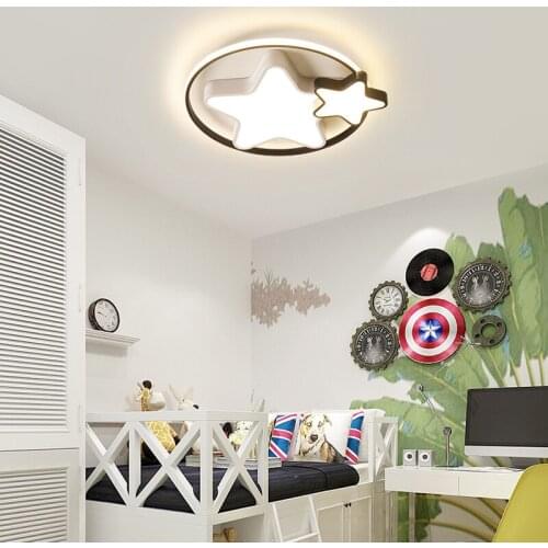Bedroom lamp modern minimalist led ceiling lamp Nordic creative personality lighting study lamp master bedroom star lamp