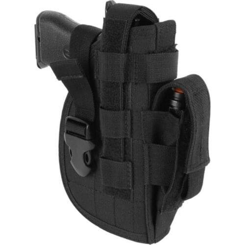 MOLLE Tactical Pistol Right Hand Gun Holster Utility Adjustable Airsoft Hunting Pouch Combat Airsoft Waist Belt Holster Nylon