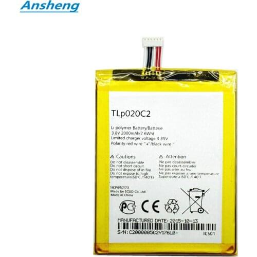 High Quality 2000mAh TLP020C2 battery for Alcatel One Touch Idol X 6040D 6040X TCL Idol X S950 S950T Smart phone