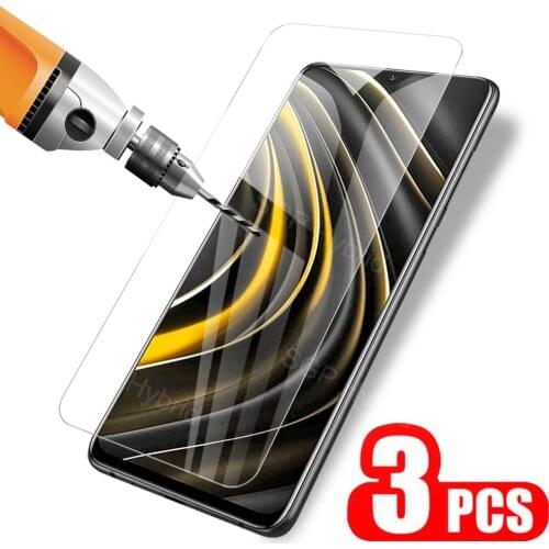 3PCS Tempered Glass For Xiaomi Poco M3 X3 NFC X2 Transparent Screen Protector PocoM3 HD Clear Protective Glas Xiomi poco X3NFC