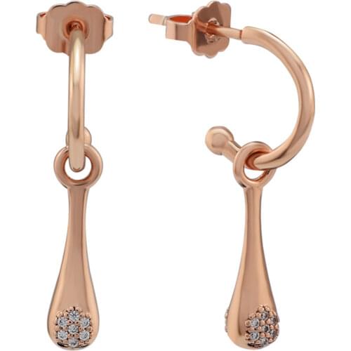 Modern LovePods Stud Earring 925 Sterling Silver Rose Color Earrings For Women Wedding Party Gift DIY Jewelry boucles