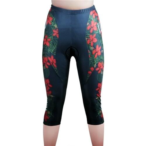 ILPALADINO Women Bike pants Cycling Gel 3D Padded Pants Tight 3/4 Capri Shorts Outdoor Sports Bicycle Clothing Cycling wear
