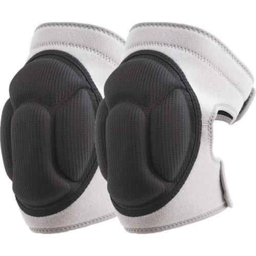 1Pair Thick EVA Foam Knee Pads Anti-Slip Knee Protector Collision Avoidance Kneepads Work Dance Volleyball Adjustable Knee Strap