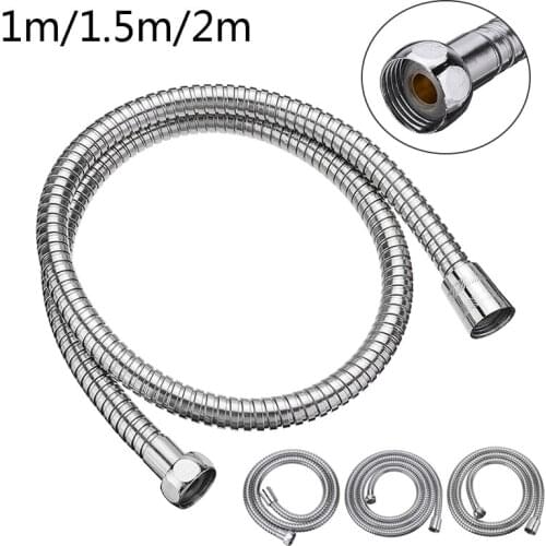 1Pcs 1m/1.5m/2m Stainless Steel Copper Flexible Shower Head Hose Bathroom 1/2'' Water Pipe Flexible Shower Head Hose