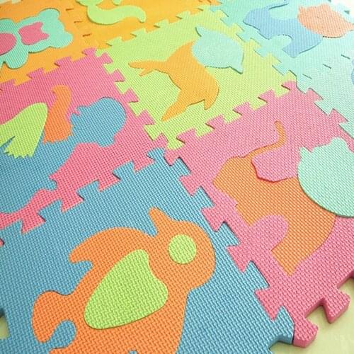 2021 New 10Pcs Pattern Baby Play Number Animal Mat Puzzle Foam Yoga Crawling Mats Floor Tapete Toys For Children 30*30cm Carpet