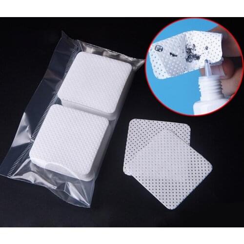 100 Pcs/Set Nail Polish Acrylic UV Gel Remover Cleaner Wipes Cotton Pads Tips Eyelash Extension Glue Cleaning Tablets Adhesive