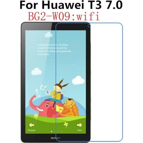 2Pcs Tempered Glass Screen Protector Film for Huawei Mediapad T3 7.0 wifi BG2-W09 7 Inch Tablet + Alcohol Cloth + Dust Stickers