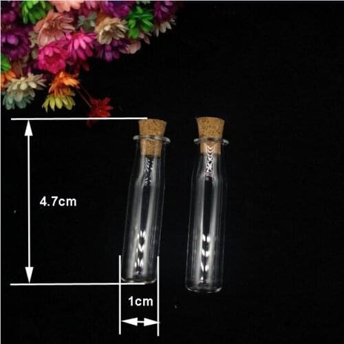 20sets/lot Clear tube Shaped Small Glass Bottle jewelry Handmade Wish Vials With Corks Containers fashion diy perfume oil jars