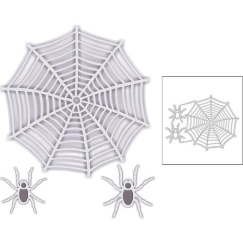 2020 New Halloween Metal Cutting Dies Spider and Cobweb Die Cut Scrapbooking For Crafts Greeting Card Making No Stamps Sets