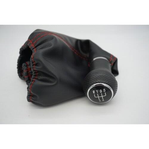 5pcs/1set For Polo Vento 1995- 2002 Lupo 1999-2006 New 5 Speed Car Gear Shift Knob Leather Boot 6X0711118F
