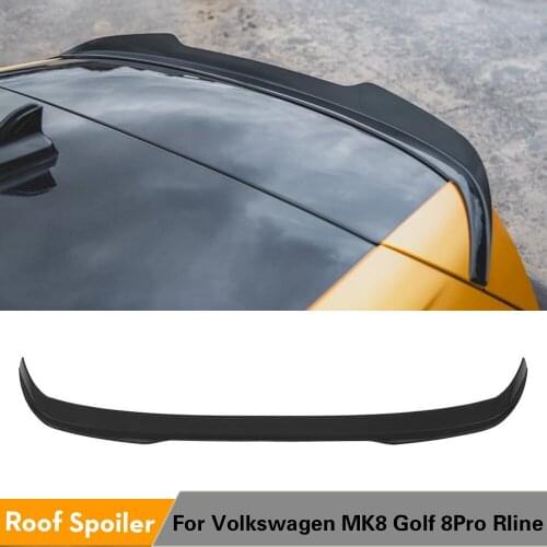 Car Rear Roof Spoiler Boot Lip Wing for Volkswagen MK8 Golf 8 Pro Rline 2021 ABS Carbon Look Glossy Black Roof Spoiler Lid