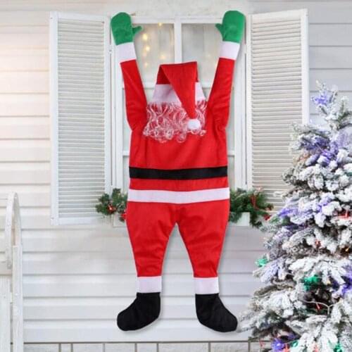 Super Large Santa Claus Velvet Santa Claus Decoration Clothes Ornaments Gifts Holiday Gifts Hanging On The Door Wall
