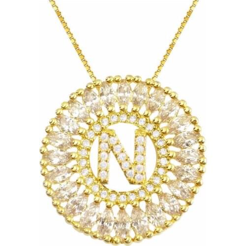 Necklace N Mandala De Letra Collar Statement Necklaces Pendants Vintage Box Chain Necklace Women Accessories Wholesale Jewelry