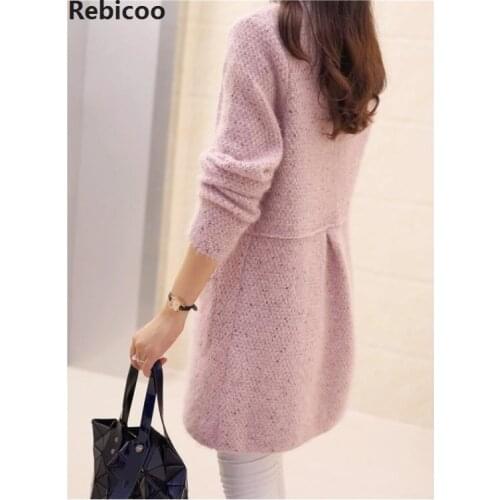 New Spring&Autumn Women Casual Long Sleeve Knitted Cardigans Autumn Crochet Ladies Sweaters Fashion Women Cardigan