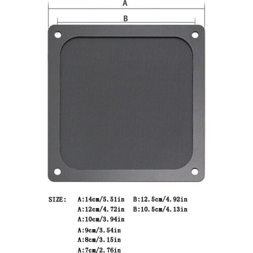 Magnetic Dust Filter Dustproof Mesh Cover Net Guard for PC Computer Case Fan