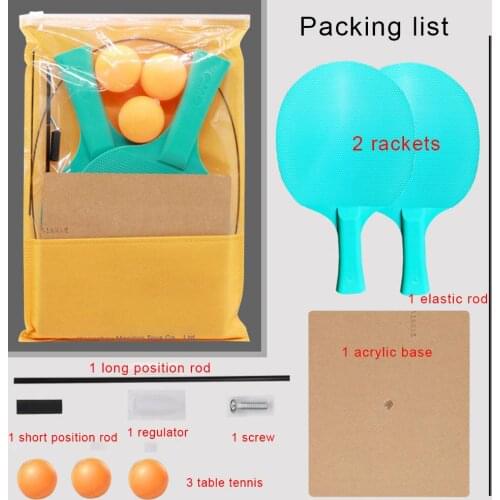 1 Set Mini Table Tennis Training Device Ping Pong Ball Practice Set For Indoor Outdoor Play