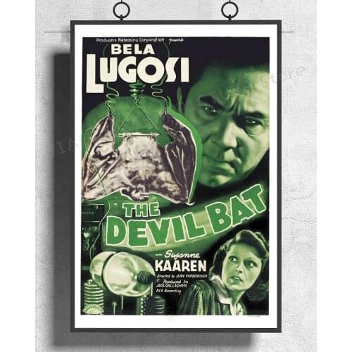 NJ362 THE DEVIL BAT Movie Bela Lugosi Dracula Vampires Wall Sticker Silk Poster Art Home Decoration