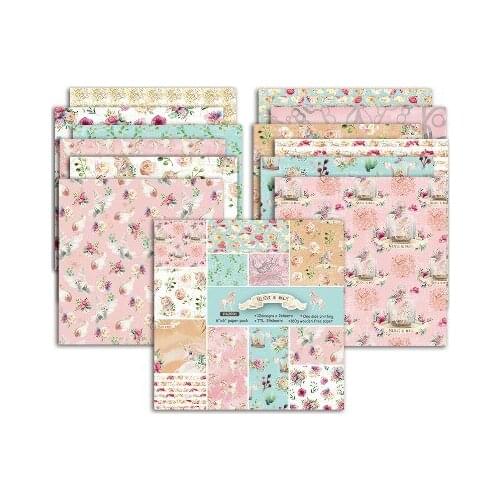 New unicorn Scrapbooking paper pack of 24 sheets handmade craft paper craft Background pad