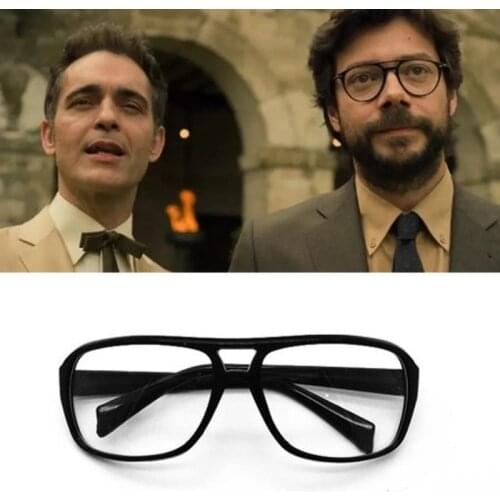 New The House of Paper Money Heist Glasses Cosplay Props Eyewear Mask Salvador Dali Halloween Accessories El Profesor Sunglasses