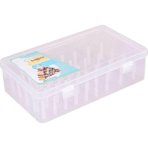 Thread Storage Box Transparent Bobbin Box Sewing Bobbins Threads Arrange Storage Sorting Case Organizer For Home Tools