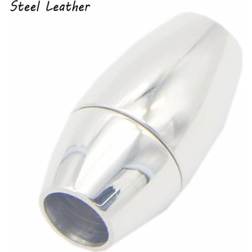 20pcs/lot custom logo hole:6/7/8mm Women Men Diy Bracelet Making Accessories Stainless Steel Magnetic Clasps wholesale diy parts