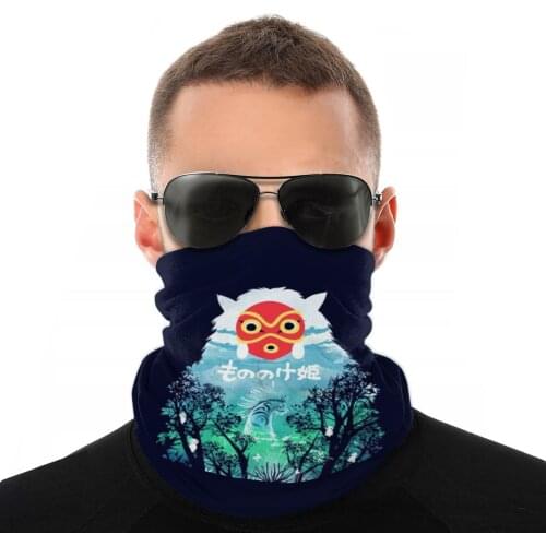 Nature Spirited Away Scarves Neck Face Mask Men Women Fashion Tube Scarf Balaclava Bandana Versatility Headband Cycling Hiking