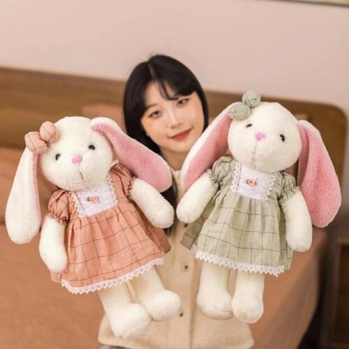 1pc 35/50cm Kawaii Skirt Rabbits Plush Toys Cute Rabbit Dolls Stuffed Soft Animal Pillow for Children Baby Appease Birthday Gift
