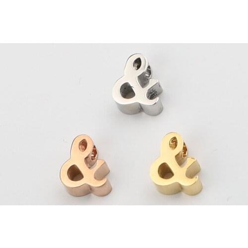 10pcs Small symbol Mirror Polished DIY Beads Charms For Jewelry making Connector Charms Accessories 1.8mm Hole