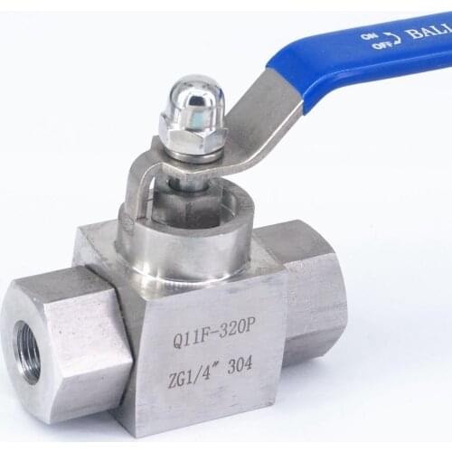 4500 PSI 1/4" BSP Female 304 Stainless Steel Shut Off Ball Valve Water Gas Oil High Pressure