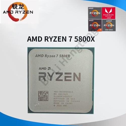 AMD-procesador de CPU AMD Ryzen 7 5800X R7 5800X 3,8 GHz, ocho núcleos, 16 hilos, 7NM L3 = 32M, 100-000000063 Socket AM4