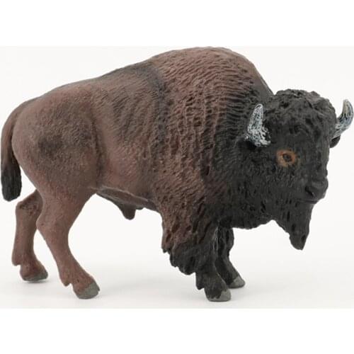 American Bison Simulation Of Animal Models Action Toy Figures High Quality Collection Children Enlightenment Elegantly
