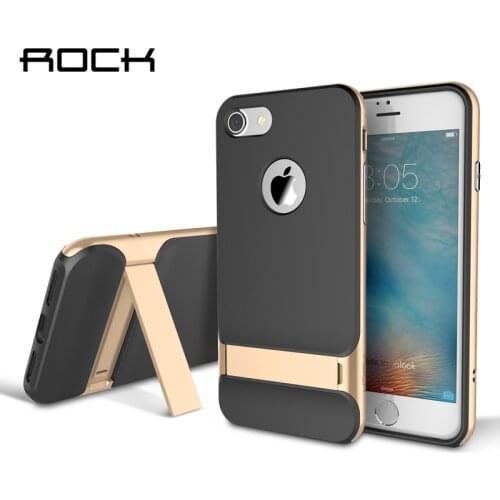 TPU+PC For iPhone 6 6S 7 Plus Case Original Rock Royce Holder Series Luxury Kickstand Case For iPhone 6 7 Plus Phone Back Covers