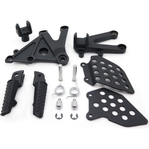 Aftermarket Free shipping motorcycle parts Black Front Rider Foot Pegs Bracket fit For Honda CBR600RR 2003 2004 2005 2006
