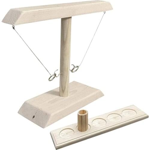 Handmade Wooden RingTossing Hook Board Game Toy Montessori GamsToys For Children And Adults At Family Gatherings