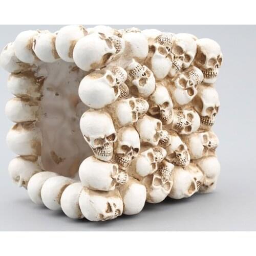 Skull Ornament Skeleton Stationery Pen Holder Home Office Desktop Pencil Storage