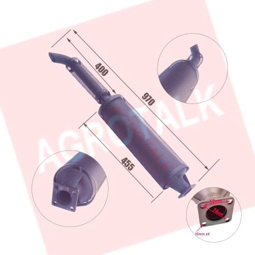 Silencer as picture showed for Jinma tractor JM254 / JM284, part number