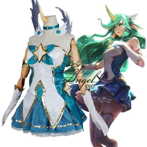 Hot Game LOL Guardian of the Star Soraka Cosplay Costume Halloween Party Suit