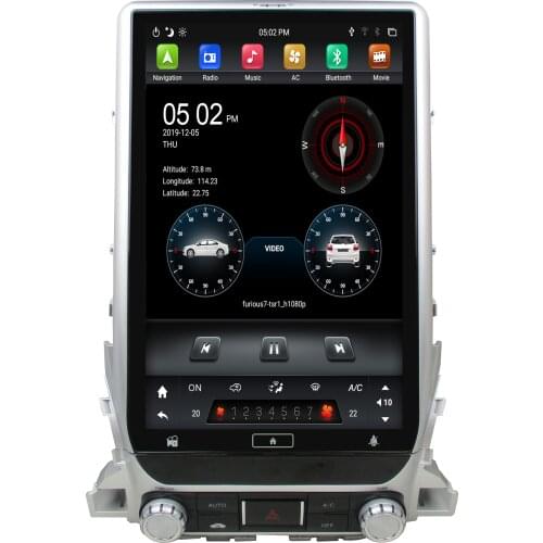 IPS 6-Core PX6 Android 9.0 Tesla style 13.3" Car Radio DVD GPS for Toyota Land Cruiser LC200 2018 BT 5.0 WIFI Easy Connect