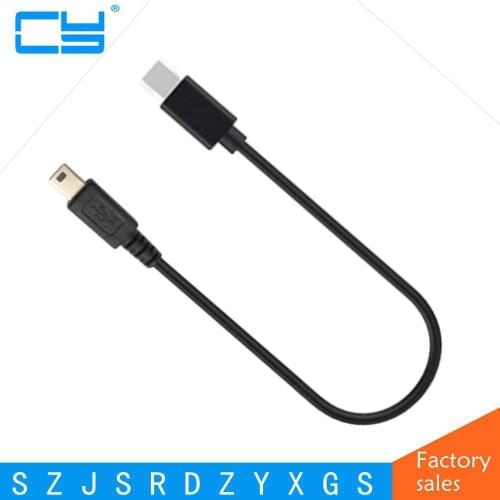 USB 3.1 Host OTG Type C Male to mini USB Type B Male Adapter Cable For Mobile Hard HUB Camera for Macbook & Google Chromebook