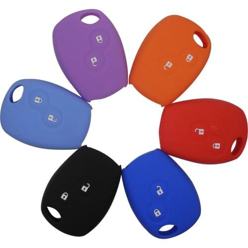 Bilchave 10pcs For Renault Kangoo DACIA Scenic Megane Sandero Captur Twingo Modus Protector 2BT Fob Silicone Car Key Case Cover