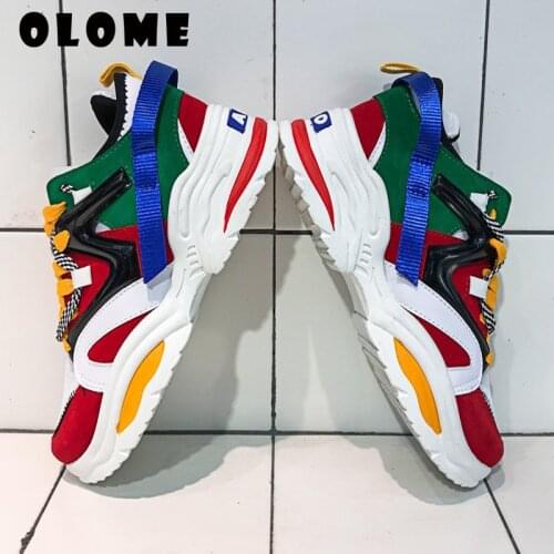 Women Sneakers Women Casual Shoes Lovers Leather Platform Sneakers Flat Thick Sole Tennis Wedge Vulcanized Shoes men sneakers