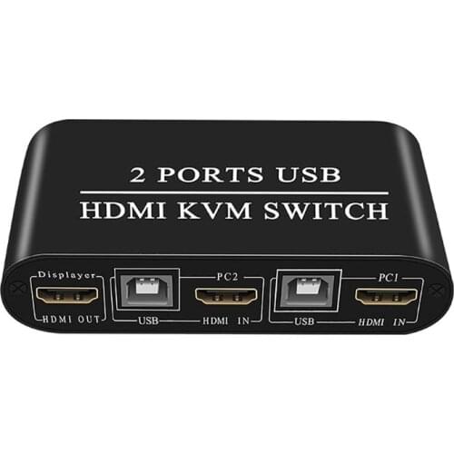 Multifunctional 4K High Definition HDMI-compatible KVM Switch 2-Port USB Manual Switcher Box Keyboard Mouse Splitter
