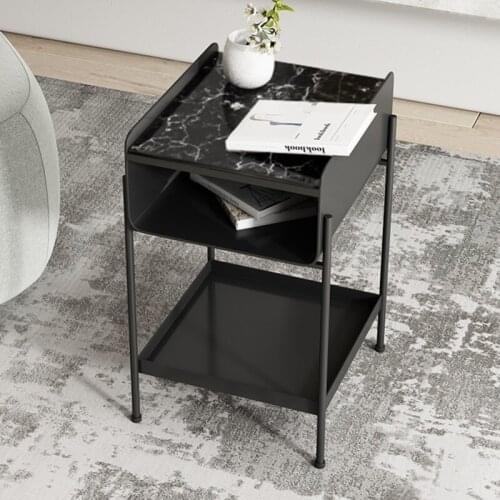 Nordic fashion metal coffee table minimalist modern living room sofa side desk light luxury household bedroom bedside cabinet