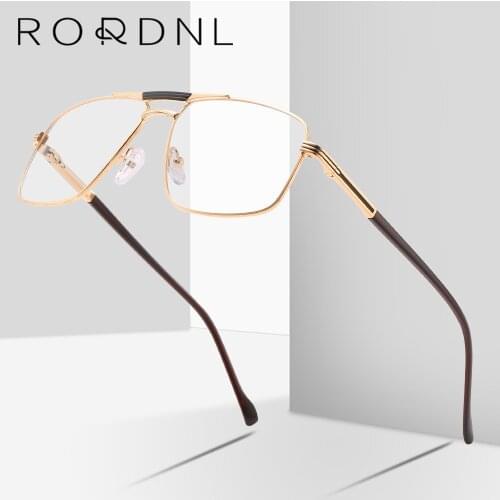 Aviation Myopia Glasses Frame for Men Double Beam Optical Prescription Eyeglasses Frame Male Pilot Stainless Stee Eyewear Frame