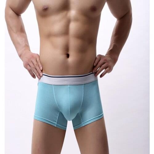Ice silk mens underwear boxers fashionable Korean sexy four horn breathable pants shorts head