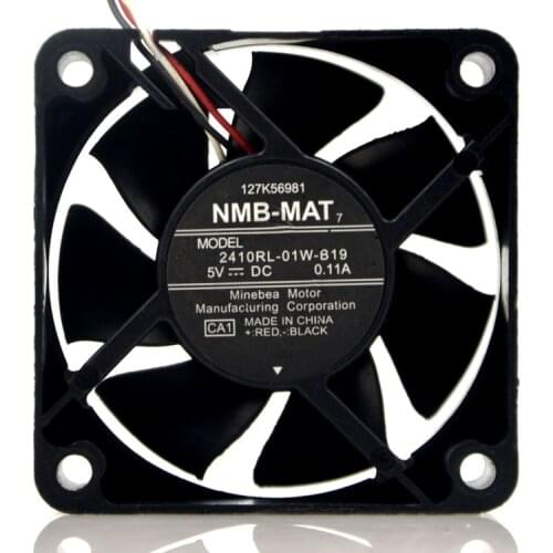 New original 2410RL-01W-B19 6025 6CM 5V 0.11A 3-wire ultra-quiet cooling fan