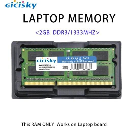 Gicisky NB DDR3 2GB 1333HZ Notebook RAM 2GB 4GB 8GB Notebook Memory High Performance Excellent Compatiable All Laptop Except Mac