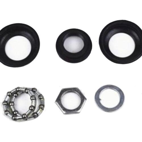 Bike Crank Bottom Bracket Threaded Cup Set With 1/4\" Caged Bearings Silver For Kids MTB Bikes Cycling Accessories
