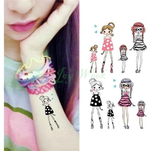 Waterproof Temporary Tattoo Sticker lovely little girl tatto stickers flash tatoo fake tattoos for women kids child