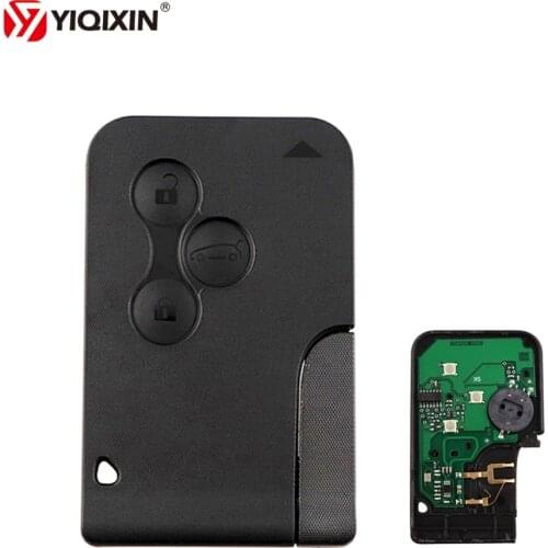 YIQIXIN 3 Button Smart Card Key 434Mhz ID46 PCF7947/PCF7926 Chip For Renault Clio Logan Megane 2 3 Scenic Remote Car Key Card